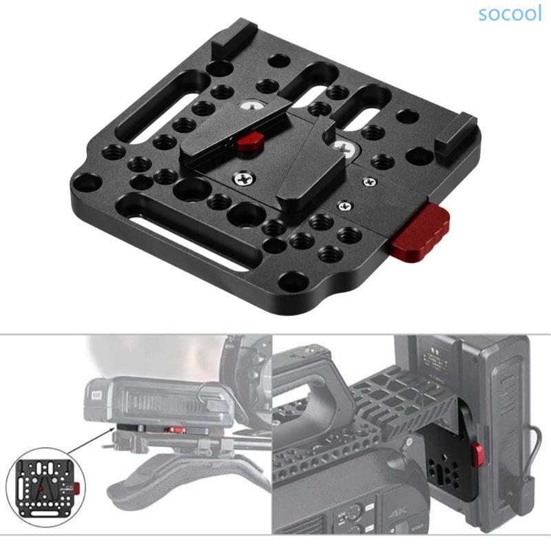 Soc * V Mount Plate V-Lock Mount Plate 32 สกรูอินเทอร์เฟซสําหรับ FS7Camera สิ่งที่แนบมา Universal Fi