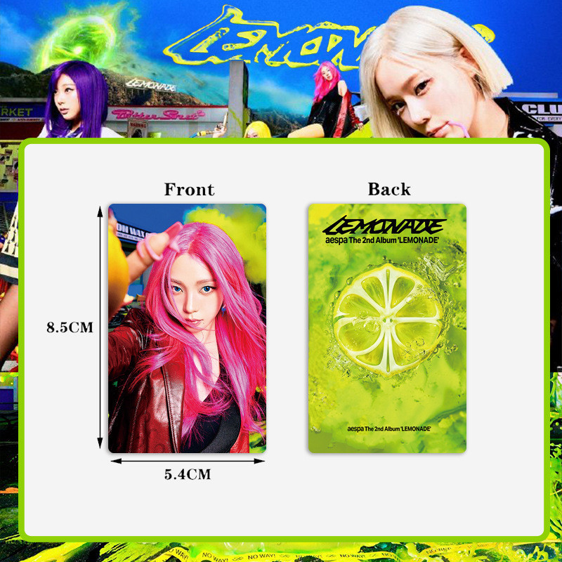 AESPA < LEMONADE > QQ Music Card โปสการ์ด Bonus Card การ์ดนําโชค สินค้า Zha