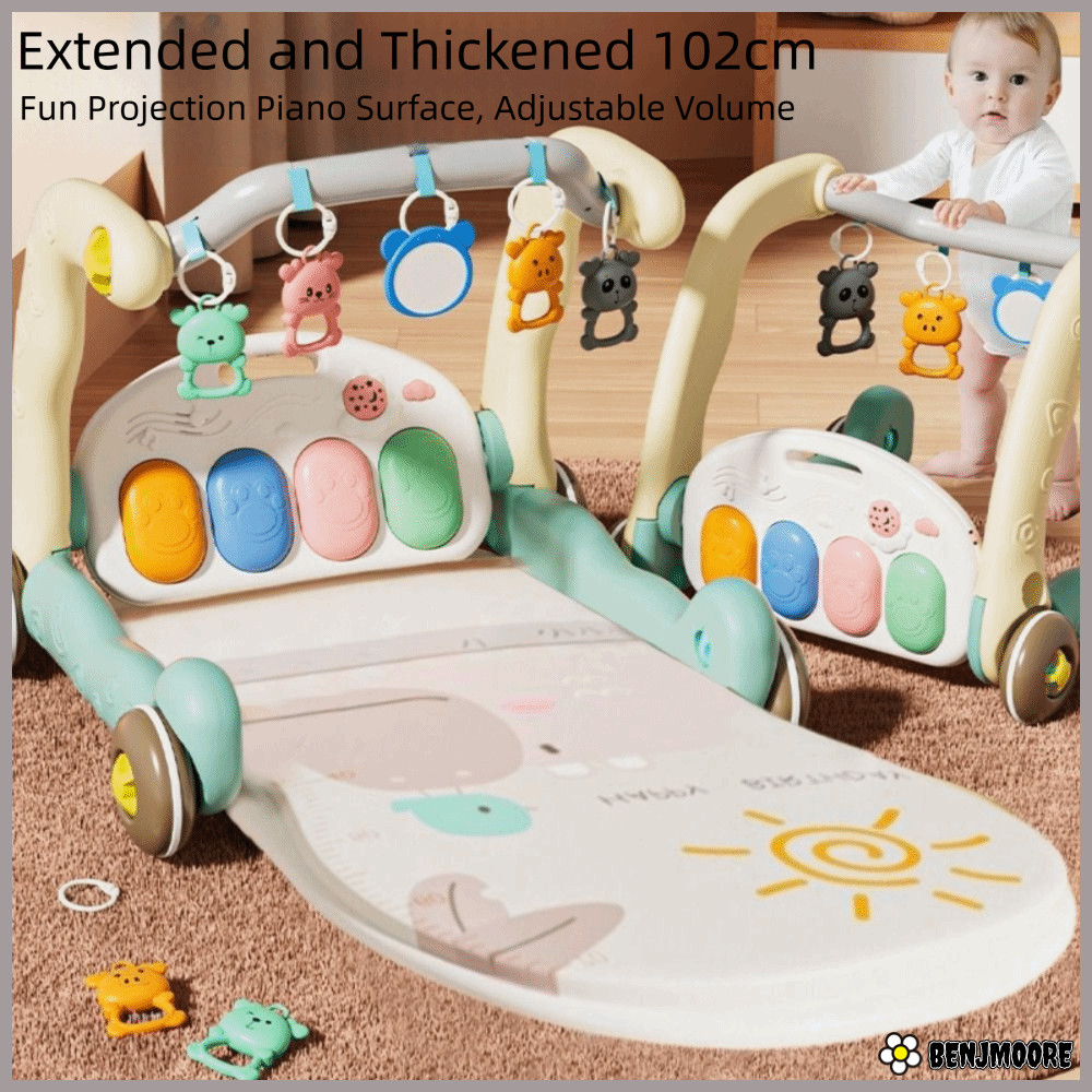 BENJMOORE Baby Piano Fitness Frame, ของเล่นกิจกรรม Multi-Functional Early Education Education Educat