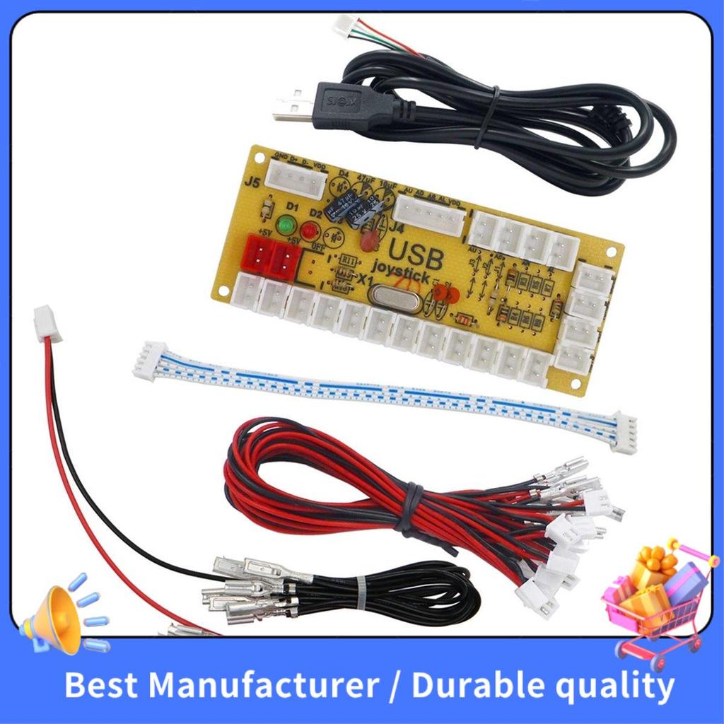 5V LED Zero Delay Board Game USB Encoder to PC สําหรับจอยสติ๊กควบคุมปุ่มกดสายเชื่อมต่อติดตั้งง่ายใช้