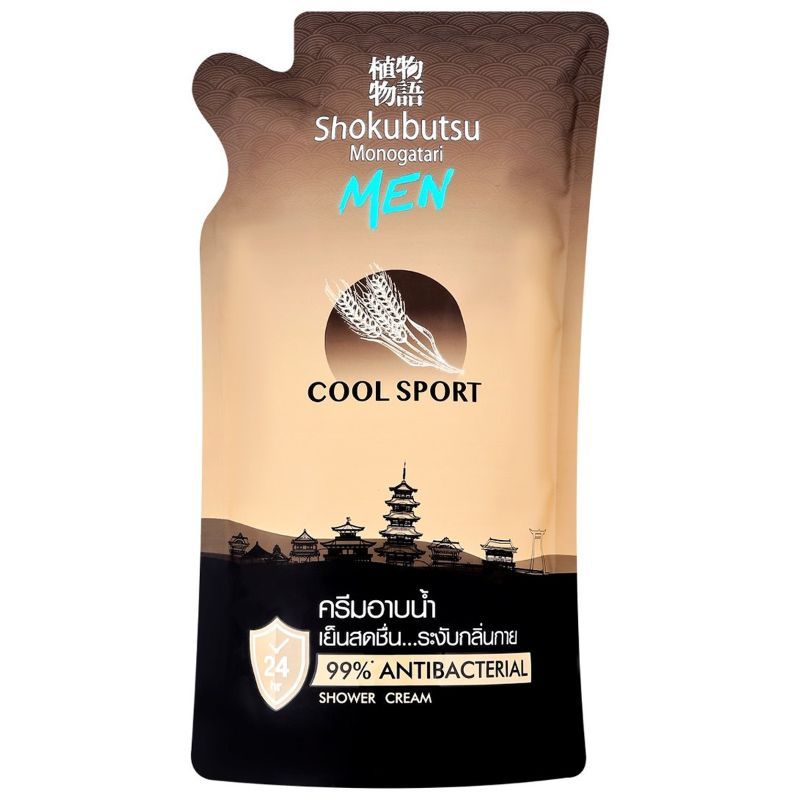 โชกุบุสซึครีมอาบน้ำฟอร์เมนสูตรเย็น 400มล. รีฟิล Shokubutsu Bath for Men Cool Spot 400ml. Refill