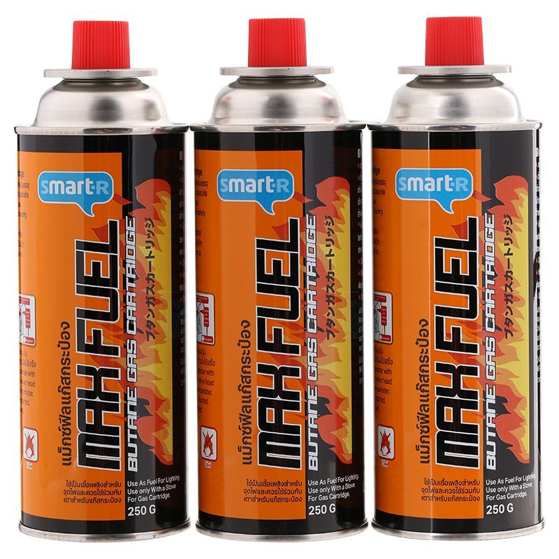 สมาร์ทเตอร์แก๊สกระป๋องขนาด 250กรัม แพค 3ชิ้น Smarter Gas Cartridge Size 250g. Pack 3pcs.