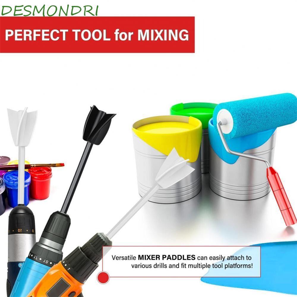 DESMNDRI Mixer Paddle Stirrer Paddle Plastic Helix Mixer Paint Mixer Mud Power Mixer ไม้ผสม