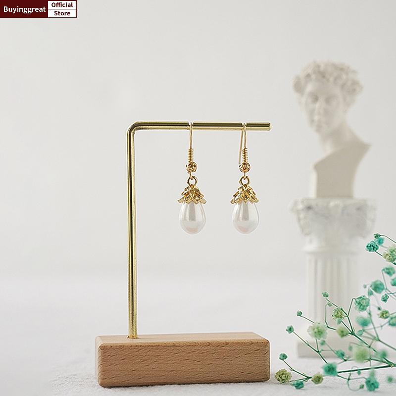 TST เครื่องประดับยืนแสดงสร้อยข้อมือต่างหูสร้อยคอเก็บฐานไม้ Rack Jewellery Organizer ผู้ถือ Photo Pro