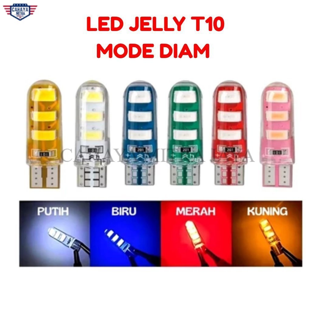LED JELLY T10 SILENT MODE T10 ไฟ LED Dusk สําหรับรถจักรยานยนต์และรถยนต์ สว่าง ประหยัดพลังงาน