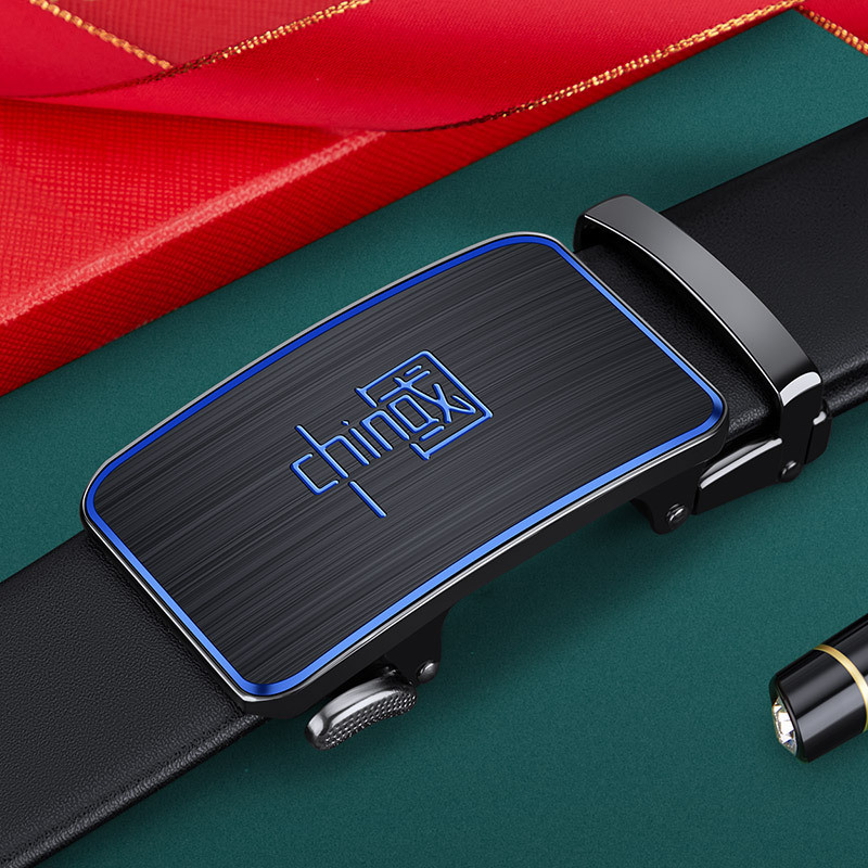 Emperor Paul men's leather belt with automatic buckle, fashionable men's belt, business casual belt 