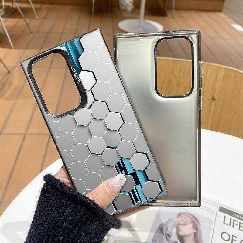 เคสโทรศัพท์รังผึ้งกลเข้ากันได้กับSamsung S25Ultra, S24Ultra, M05, S23Plus, S22, A55, A35, F14, A25, 