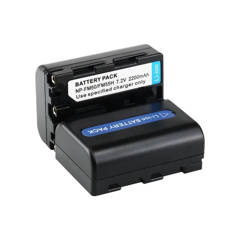 NP-FM50 FM55H แบตเตอรี่ 2200mAh สําหรับ Sony NP-FM51 NP-FM30 NP-FM55H DCR-PC101 A100 Series DSLR-A10