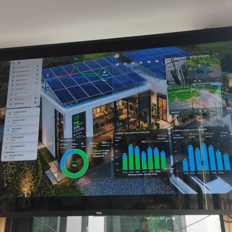 รับทำ Smart Home ควบคุมไฟ Sensor กล้อง Solar ในหน้าจอเดียว | Home Assistant รวม Solar…
