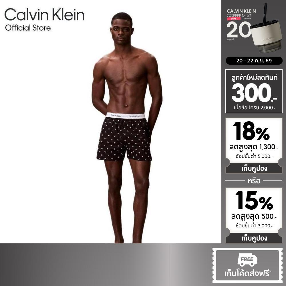 CALVIN KLEIN กางเกงบ๊อกเซอร์ผู้ชาย Cotton Poplin Boxer รุ่น NM2831 PCS-สีดำ