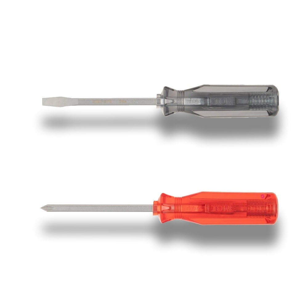 TONE ไขควงด้าพลาสติก รุ่น KMD และ KPD - Screwdriver Set (Through Type) Model KMD & KPD