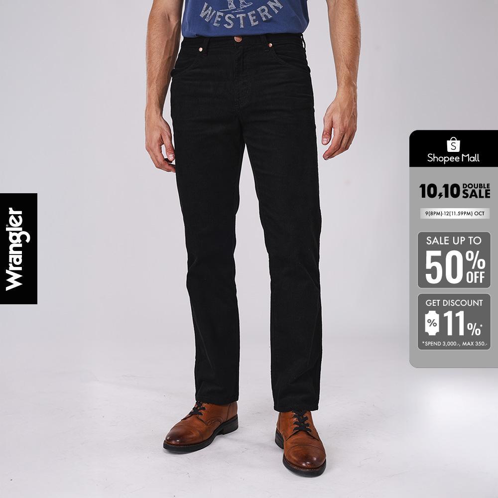 WRANGLER กางเกงขายาวผู้ชาย คอลเลคชั่น Beyond Indigo เอวกลาง ทรงตรง รุ่น WR S426MMWZN33 สีดำ