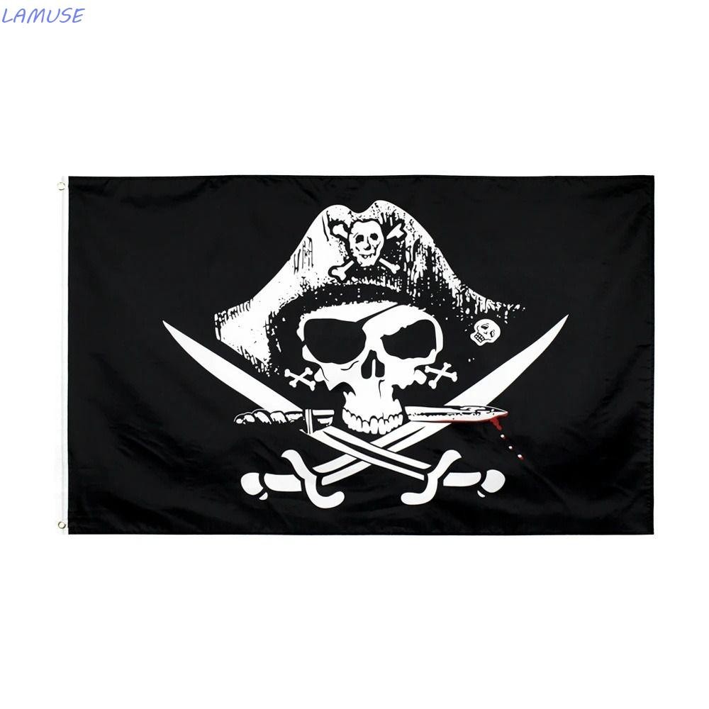 LAMUSE Pirate Flag Skull Swords Home New Pirate Sabres Crossbones Banners