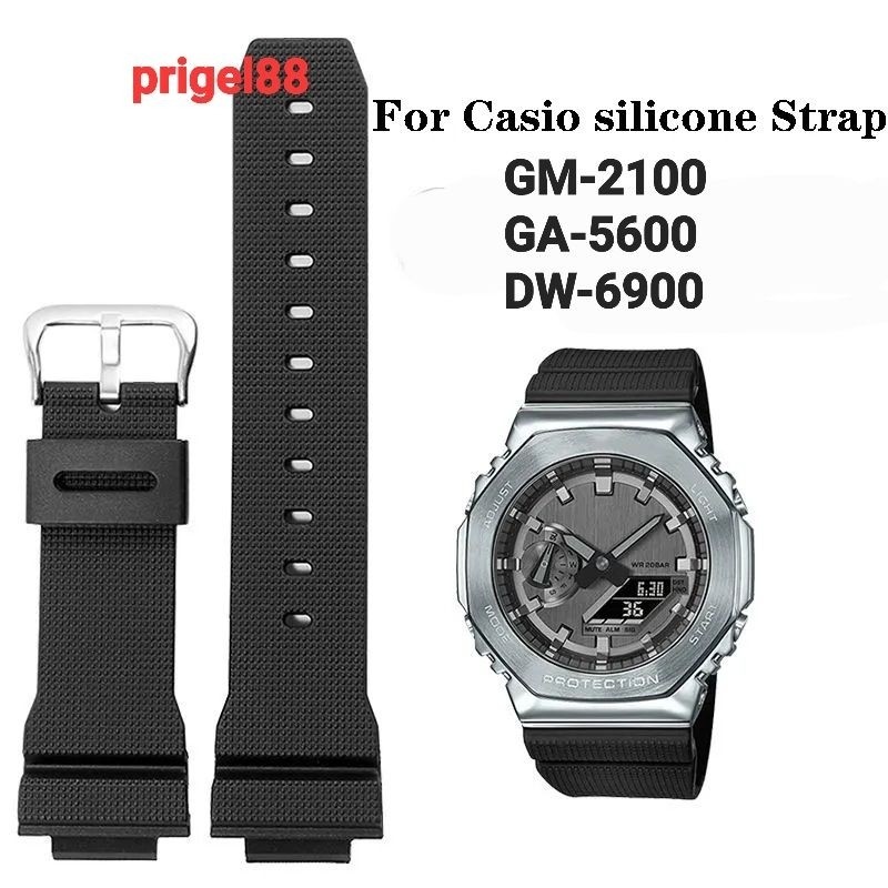 Casio G-shock GM 2100 GA-2100 GA-5600 สายนาฬิกาสีดํา