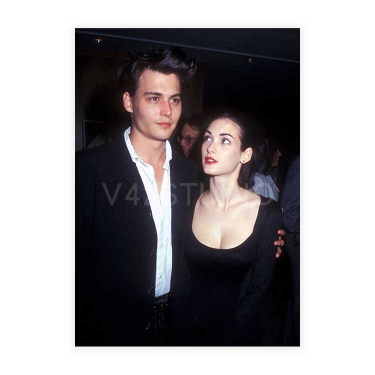 Johnny Depp โปสเตอร์บ้านหอพักภาพวาดตกแต่ง Johnny Depp American Retro ยุโรปอเมริกันภาพยนตร์ Merchandi