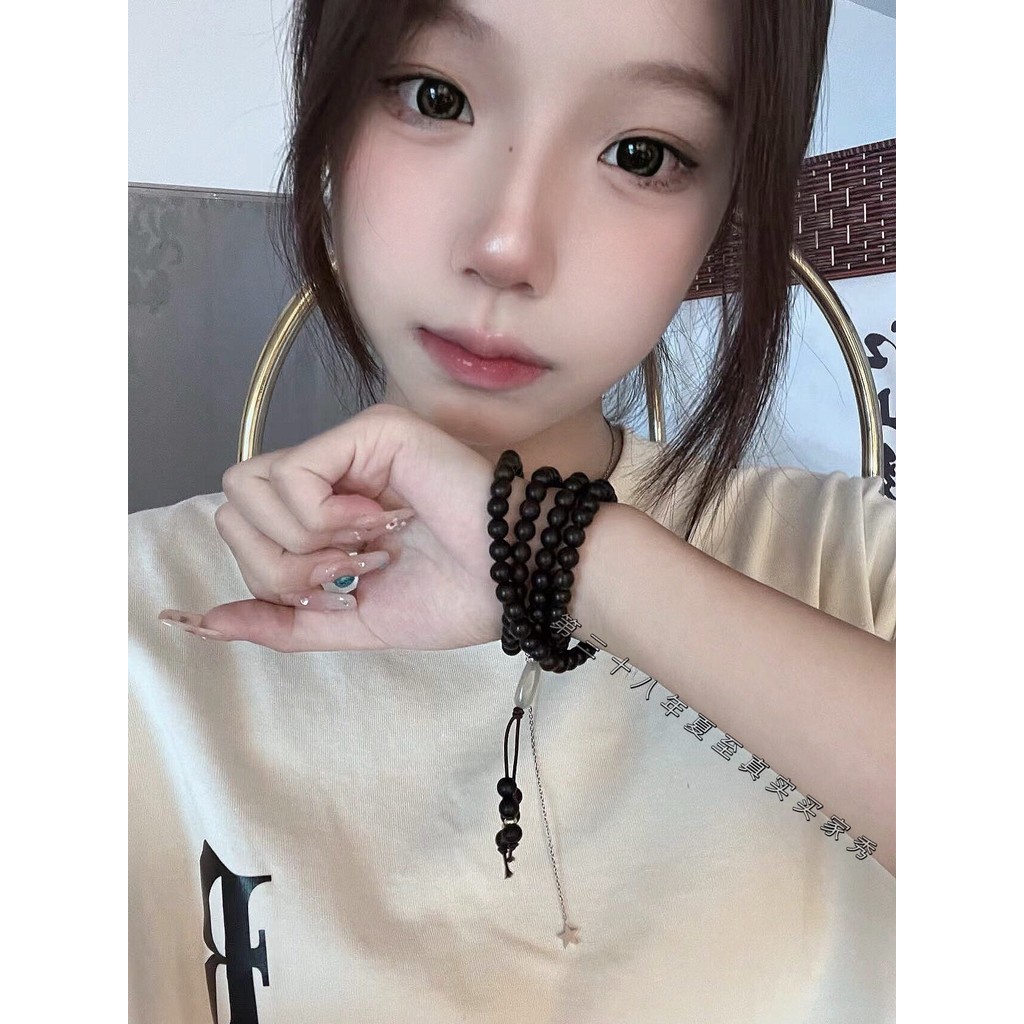 6 มม. Ebony 108 Hetian หยกคอแขวน