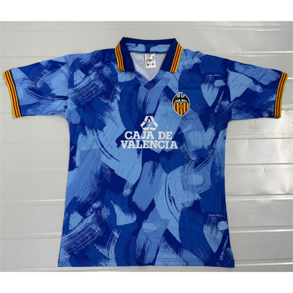 ชุดย้อนยุค Valencia Jersey ปี 1990-1991 สไตล์ทีมเยือน เสื้อกีฬาผู้ชาย มีไซต์จาก S ถึง XXL