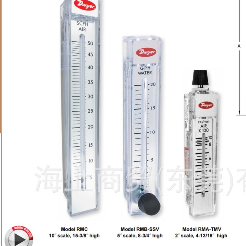 RMA-26 Air Flow Meter American Original Dewyer dwyer Float นําเข้าคลังสินค้าพร้อมความแม่นยําสูง