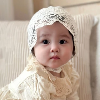 หมวกเด็กลูกไม้ลายดอกไม้น่ารักหวานเจ้าหญิง0-12 เดือน
