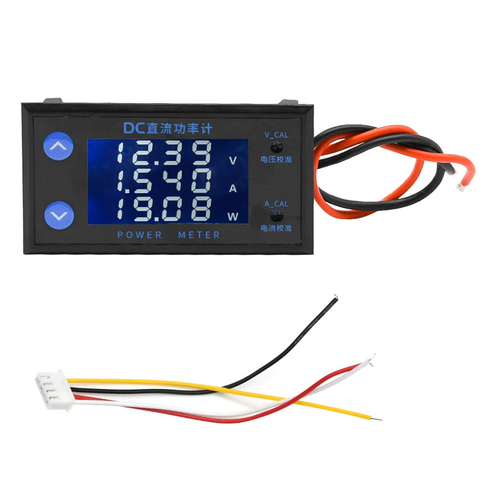DC8-12V 10A 4 หลัก LCD power meter โวลต์มิเตอร์ DC0-500V เครื่องทดสอบกระแสดิจิตอล
