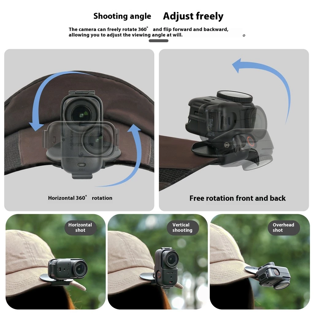 สําหรับ ออสโม คลิปปีกนาโนสําหรับกล้องนาโนยิงบุคคลแรก, อุปกรณ์เสริมเมาท์หัวหมวก, ติดตั้งง่าย, มุมมองบุคคลแรก thumbnail 3
