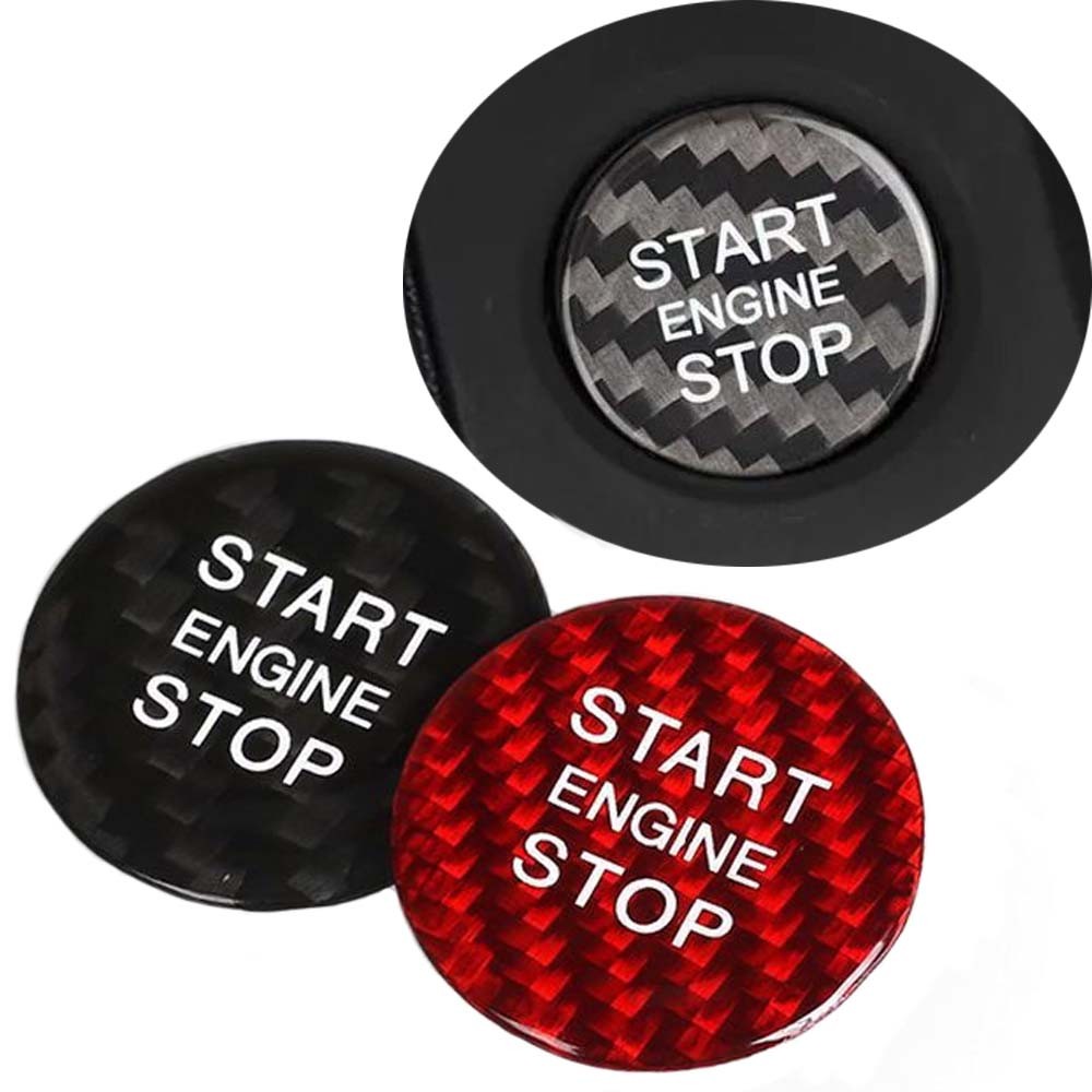 เครื่องยนต์รถหยุดปุ่มสติกเกอร์ Trim แหวน Fit สําหรับ Audi A4L A5 A6L Q5 Q7 Q3 Q5L