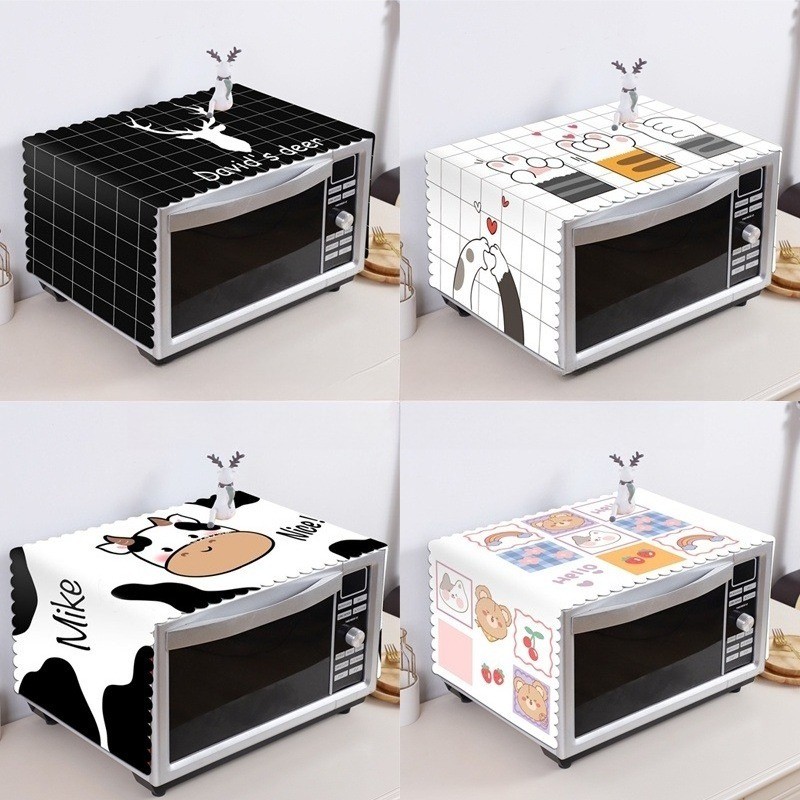 COD ผ้าคลุมไมโครเวฟ 35*100CM รูปการ์ตูน กันฝุ่น ป้องกันน้ำมัน ใช้ได้ก้กเครื่องซักผ้าและตู้เย็น - รูปที่ 5