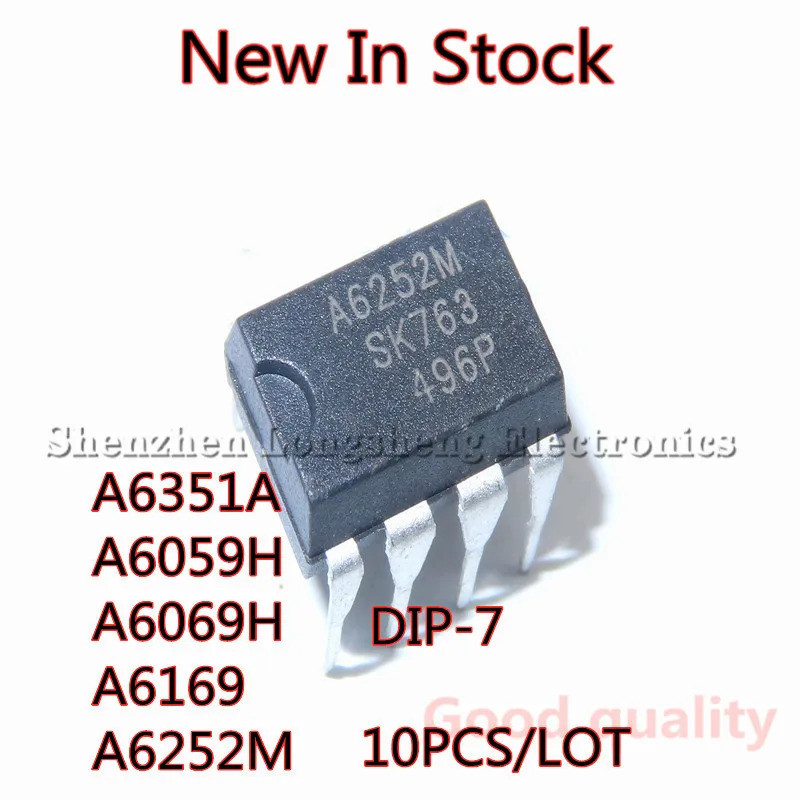 10 ชิ้น/ล็อต STR-A6351A STR-A6059H STR-A6169 A6351A A6059H A6069H A6169 A6069 A6252M A6252 DIP-7 Pow