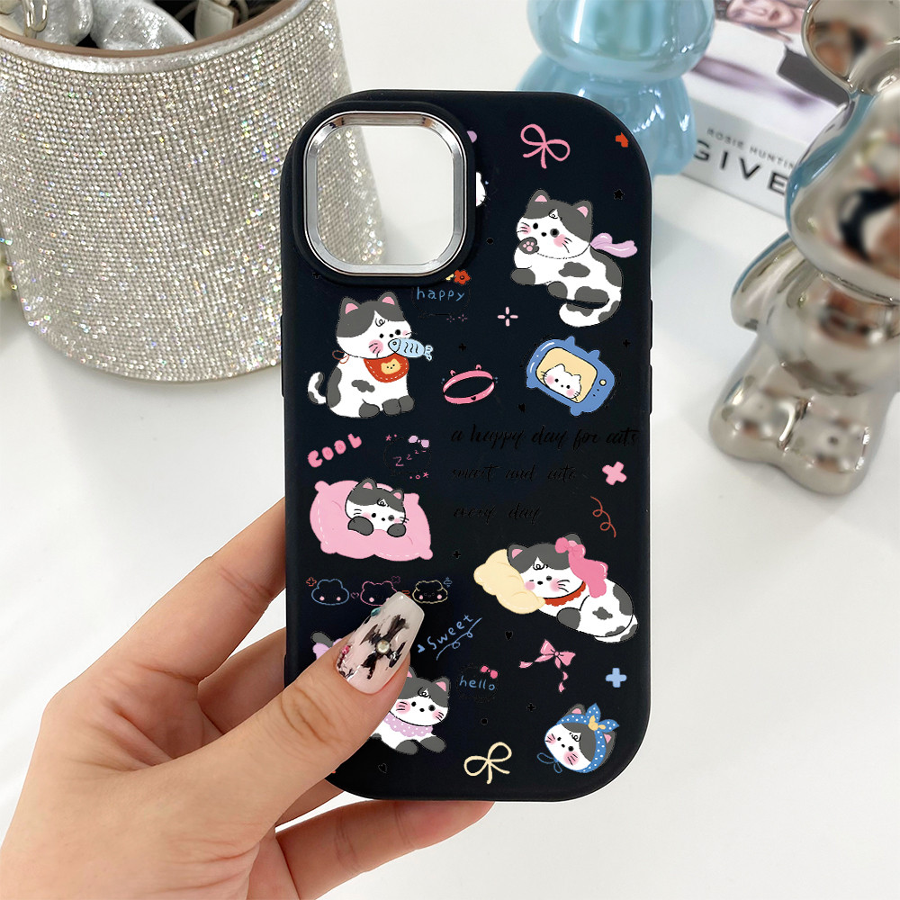 จัดส่งในพื้นที่ เคสโทรศัพท์มือถือโลหะ อ้วน น่ารัก แฟชั่น For IPhone16 14 13 11 6 7 8 plus Pro Promax X XR XSMAX JSXPM211