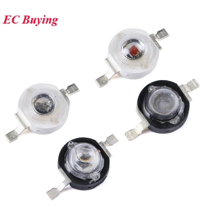 5pcs 3W อินฟราเรด IR High Power LED Emitter กล้องวงจรปิด IR Emission หลอดไดโอดสําหรับความปลอดภัยสีดํา 850nm 940nm 60 120 องศา 700mA