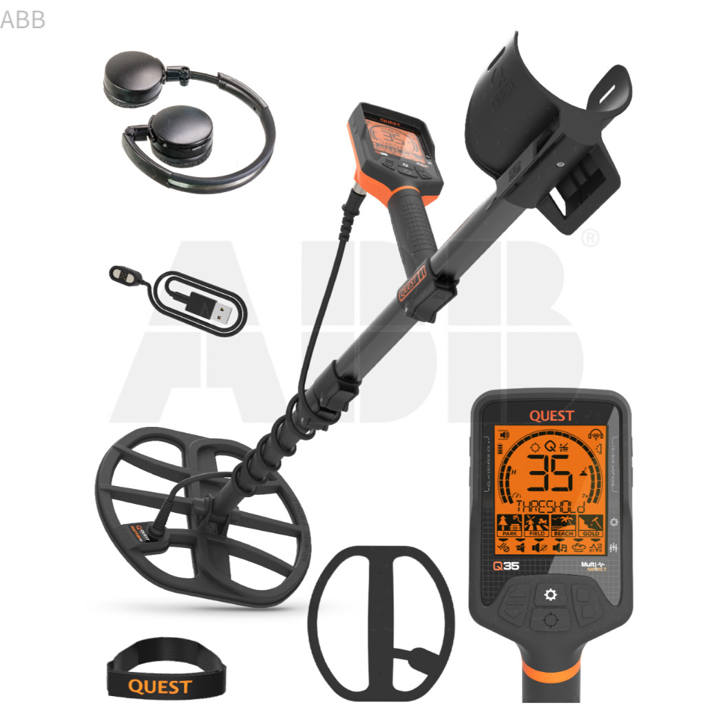 🛠️ส่วนลดQUEST Q35 เครื่องตรวจจับโลหะ กันน้ำ 5 เมตร