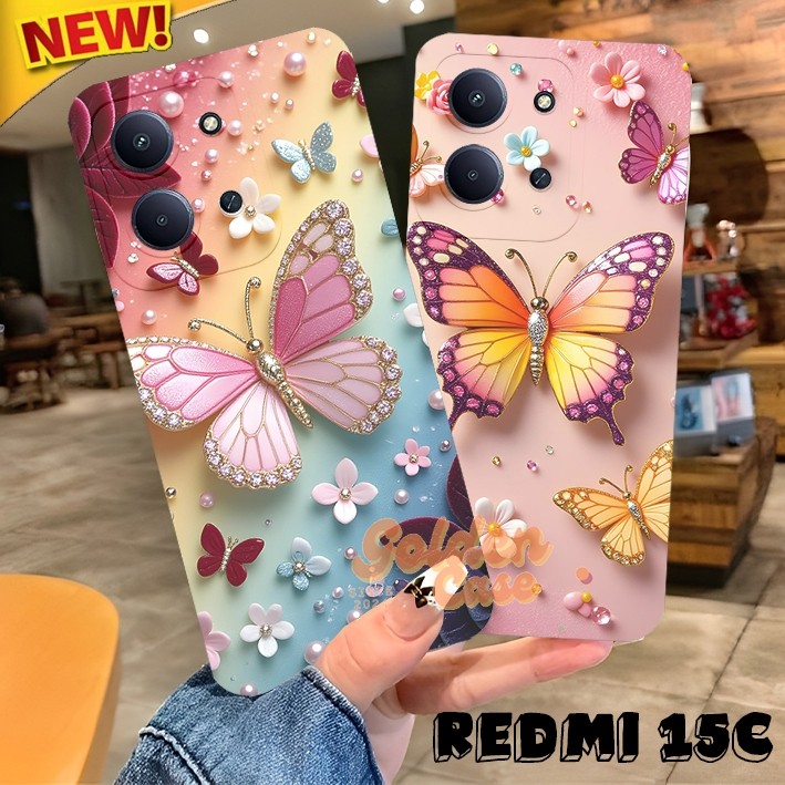 [GCS675] เคส Xiaomi Redmi 15C 4G 2025 - Redmi Poco C85 4G 2025 ล่าสุดผีเสื้อ motif rainb0w เคสความงา