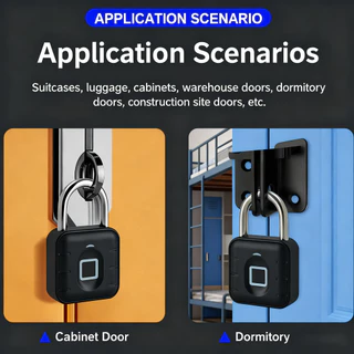 ล็อคลายนิ้วมือ Keyless Security กันน้ําสมาร์ทกุญแจลายนิ้วมือป้องกันการโจรกรรมแบตเตอรี่