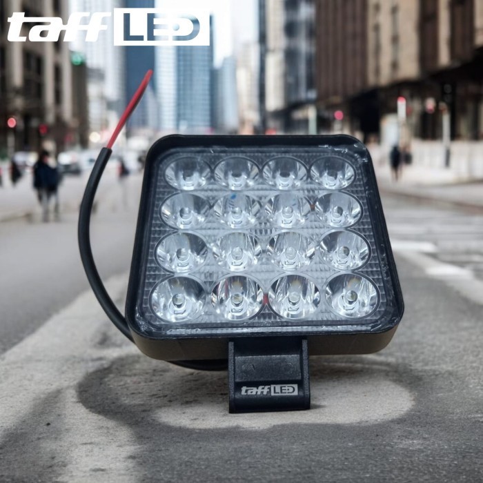 TaffiLED สปอตไลท์รถยนต์ LED Floodlight สีขาวนวล IP68 48W - D841
