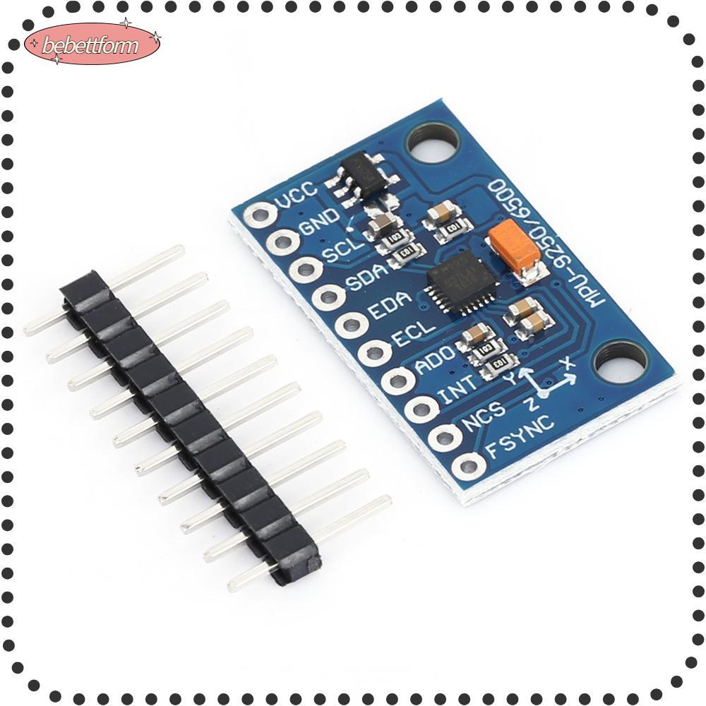 BEBETTKISS Gyroscope Module, MPU-9250 GY‐9250 เซ็นเซอร์ 9 แกน, โมดูลเซ็นเซอร์ 3-5V 16 บิต Gyroscope 