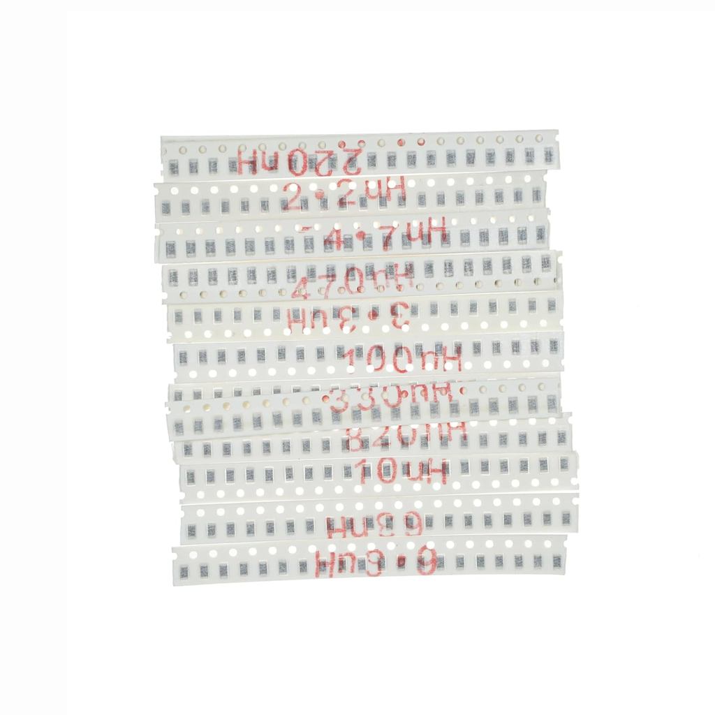 15 ประเภท x 20 ชิ้น, รวม 300 ชิ้น 1206 10% Multilayer Chip Ferrite Inductor Kit 10nH 47nH 68nH 100nH