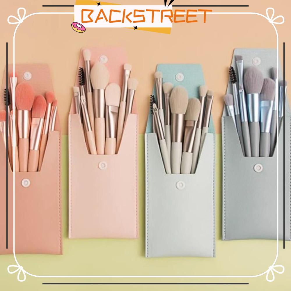BACKSTAGE Set of 8 Make Up Brushes, Eye Facial Beauty พร้อมกระเป๋าเครื่องมือแต่งหน้า, Fashion Premiu