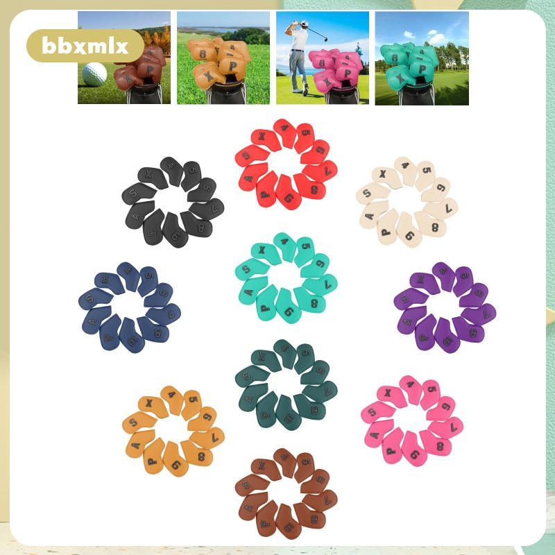 [bbxmlx] 10 ชิ้น Golf Iron Headcover, 4,5,6,7,8,9,A,S,P,X Club Head Cover สําหรับ Iron Club