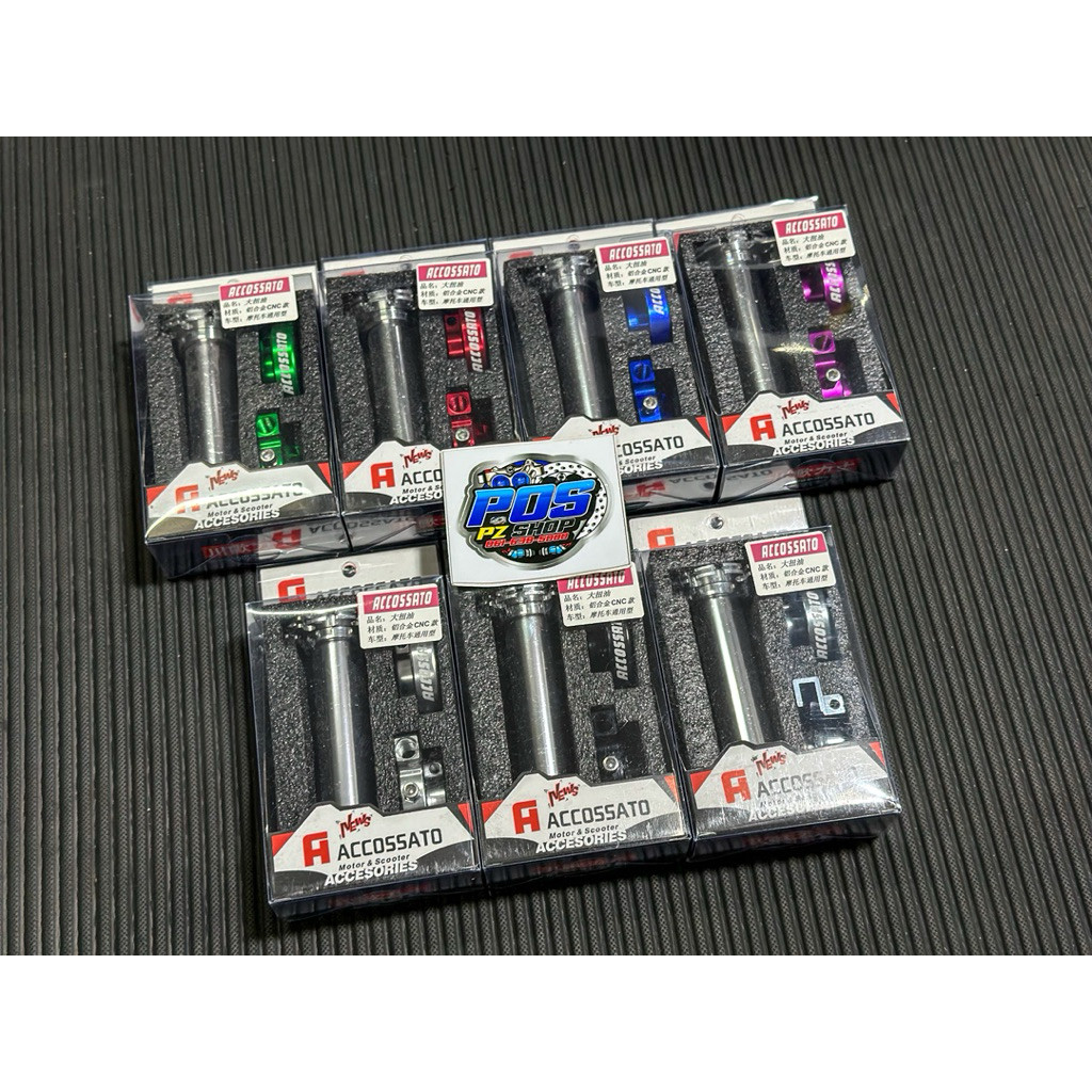 【COD】ประกับคันเร่งแต่ง ACCOSSATO ปรับได้ 4 ระดับ พร้อมข้องอ พร้อมสายเร่ง ใส่เวฟ ครบชุด ปะกับเร่งปิเนียม
