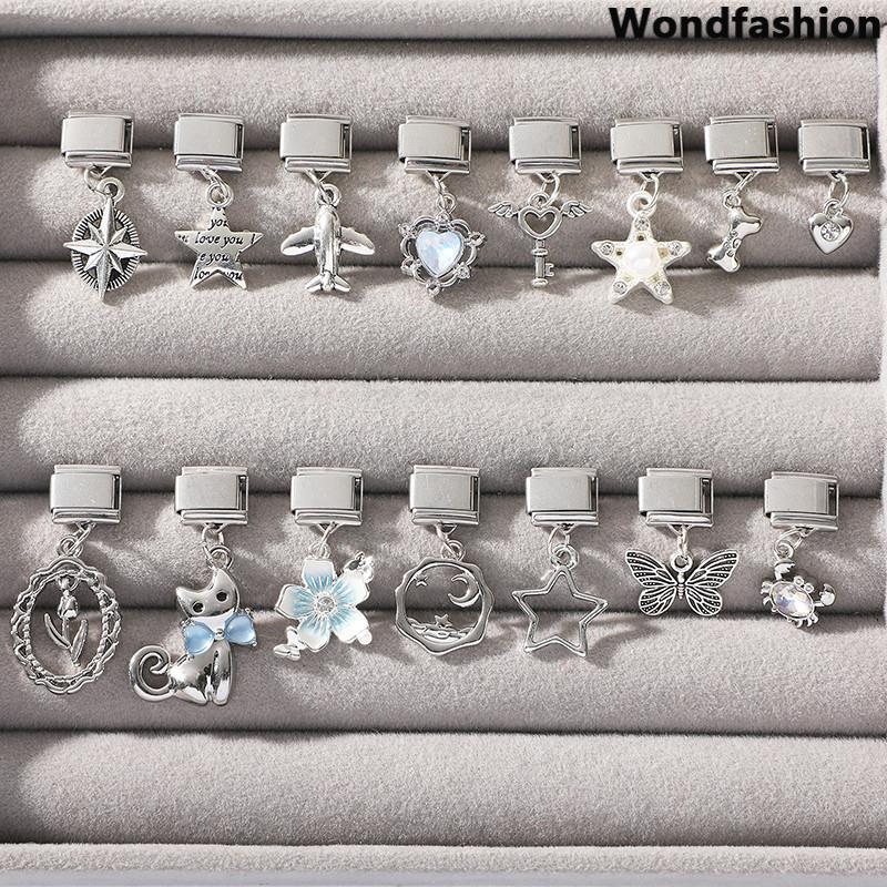 สร้อยข้อมือแมวเครื่องบินสไตล์อิตาลี ขนาด 9 มิลลิเมตร สแตนเลส สำหรับคนชอบความเป็นเอกลักษณ์และย้อนยุค
