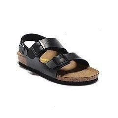 Boken Milan Classic Beach Sandals สําหรับผู้ชายและผู้หญิง - สีดํา LA45