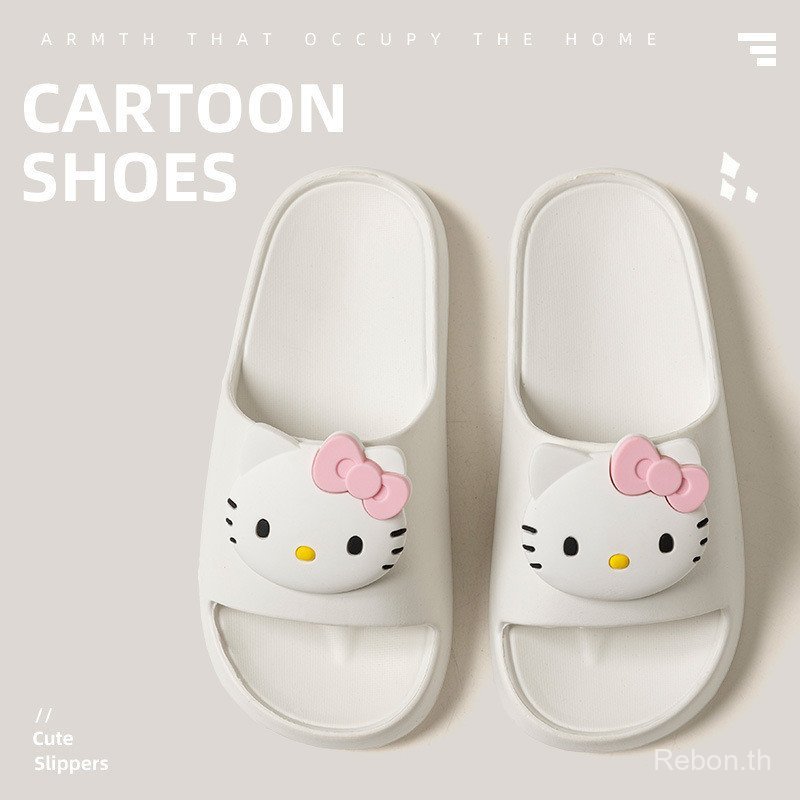 รองเท้าแตะKT Cat น่ารักสำหรับผู้หญิง สวมใส่กลางแจ้งและชายหาด