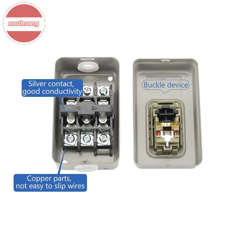 NOR สวิตช์ปุ่มสตาร์ท AC380V สามเฟส BS211B BS216B BS230B มอเตอร์ควบคุม Start Stop Switch TH