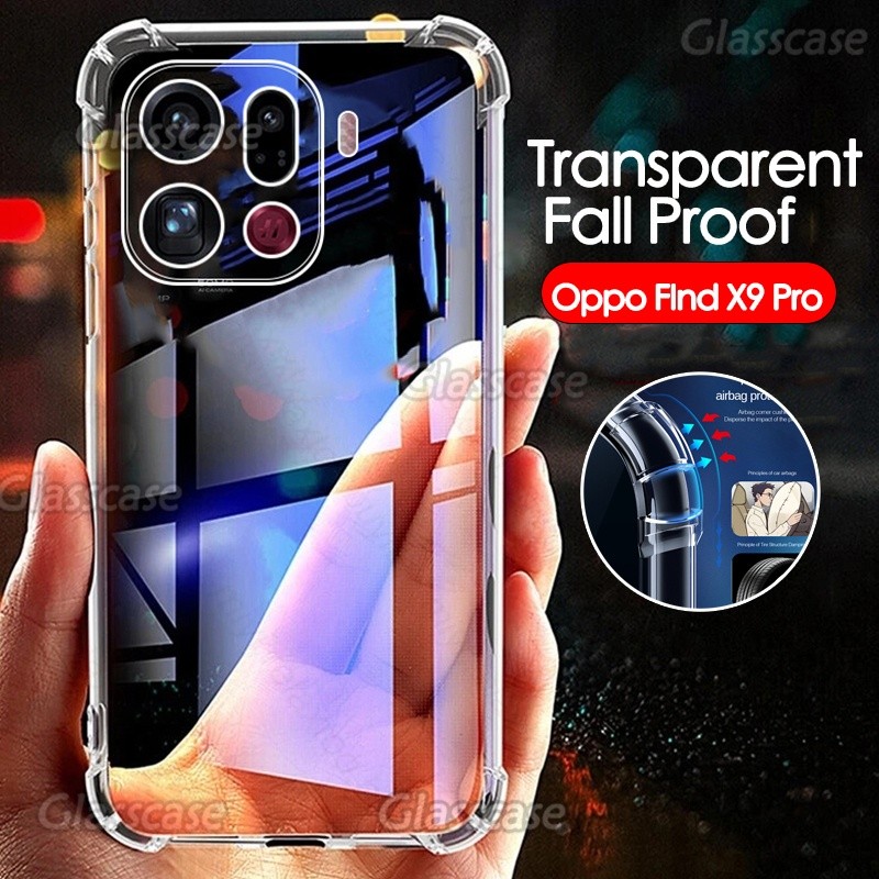 ปลอกสําหรับOppoค้นหาX9 X 9 9X Pro X9Pro FindX9 Pro FindX9Pro OppoFindX9Pro 2025 โปร่งใสTPUนุ่มเคสโทร