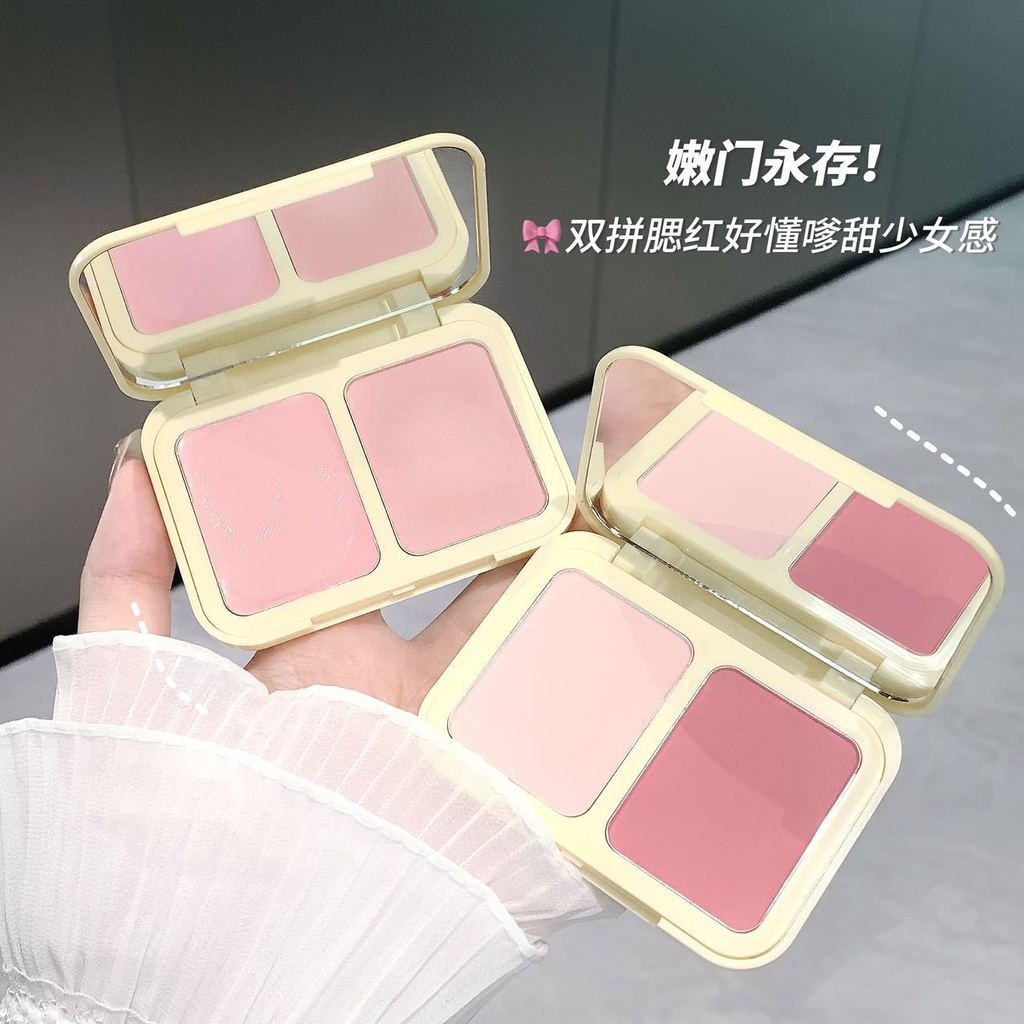Kekekemood Translucent Tender Two-in-One Water Gloss Blush Two-Color Blush Cream สไตล์เกาหลีธรรมชาติ