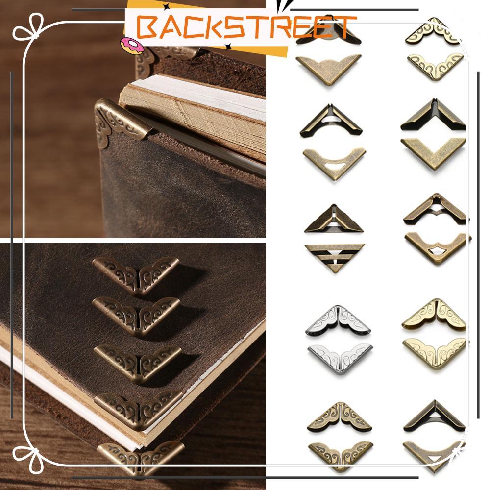 BACKSTAGERET 4 ชิ้น Metal Corners DIY Book Decorative Menus Photo Albums