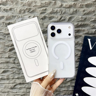 Magnetic Soft TPU ใสเคส For iPhone 17 Pro Max 11 13 16 15 14 12 Air 13promax 17promax 16promax ใสเคสโทรศัพท์มือถือ