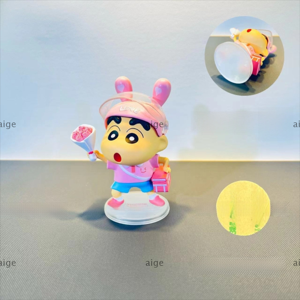 AIGE Crayon Shin-Chan เครื่องประดับ, 12 ซม.ผู้ชายส่งดอกไม้ Crayon Shin-Chan, Kawaii รุ่น Q Nohara Sh