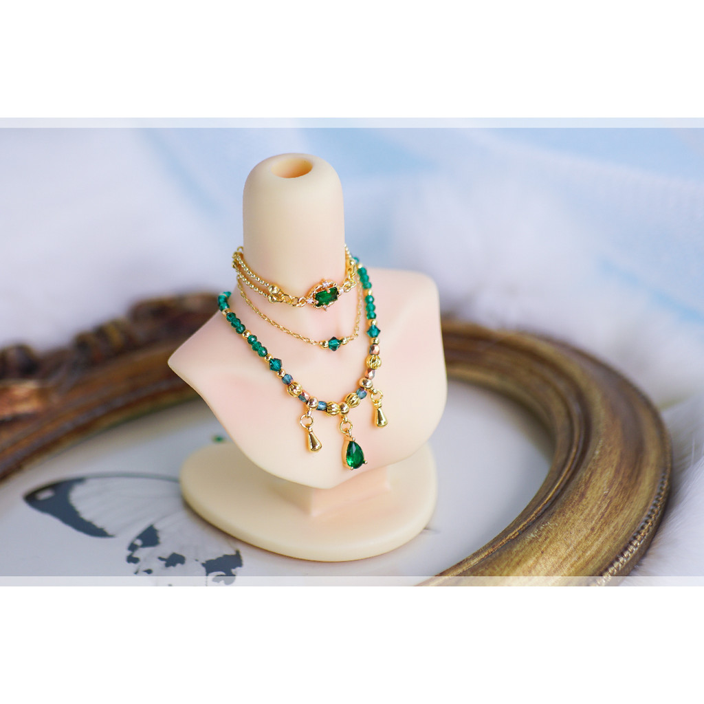 Ria Original สร้อยคอมากกว่าหนึ่งชั้น ออกแบบเหมือนนักเต้นดั้งเดิมในสไตล์ BJD