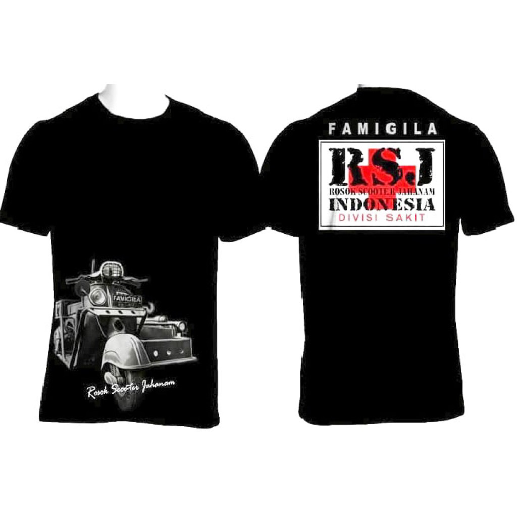 เสื้อยืด Rsj kedi famigila "vespa asspan"